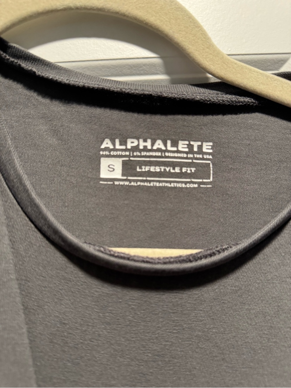 Alphalete Charcoal Crew Neck Lifestyle Fit Tee